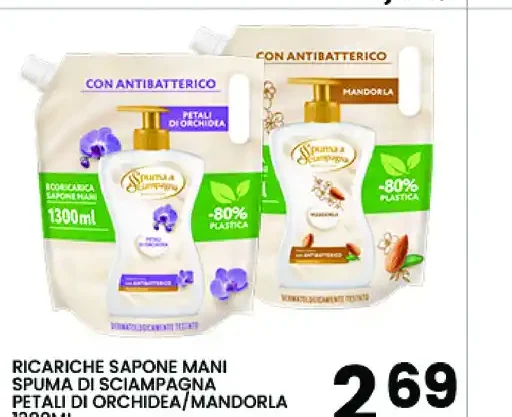 Ricariche sapone mani Spuma di Sciampagna
