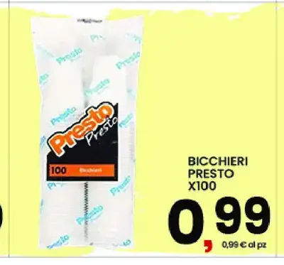 Bicchieri Presto