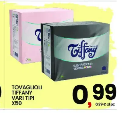 Tovaglioli Tiffany vari tipi