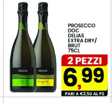 Prosecco DOC Delias extra dry/brut 75cl