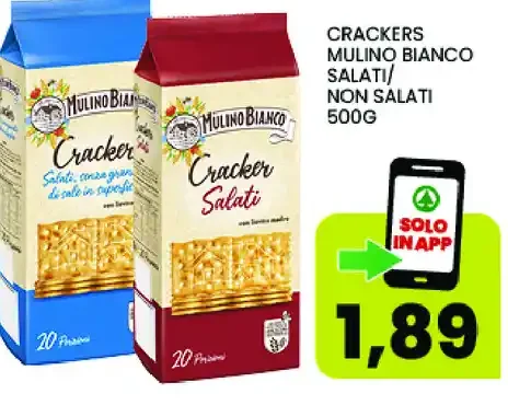 Crackers Mulino Bianco salati/non salati 500 g