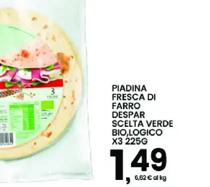 Piadina fresca di farro biologica