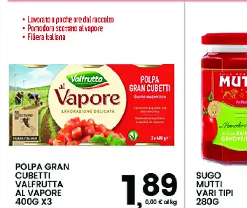 Polpa Gran Cubetti Valfrutta