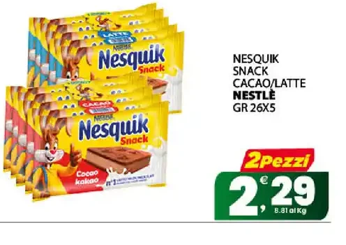 Nesquik snack cacao/latte Nestlé GR.26X5