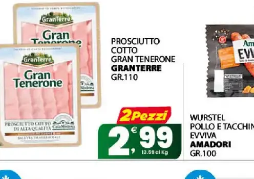 Prosciutto cotto Gran Tenerone GranTerre GR.110