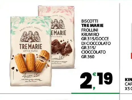 Biscotti Tre Marie Frollini Krumiro