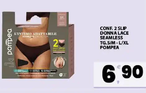 Slip donna lace seamless Pompea