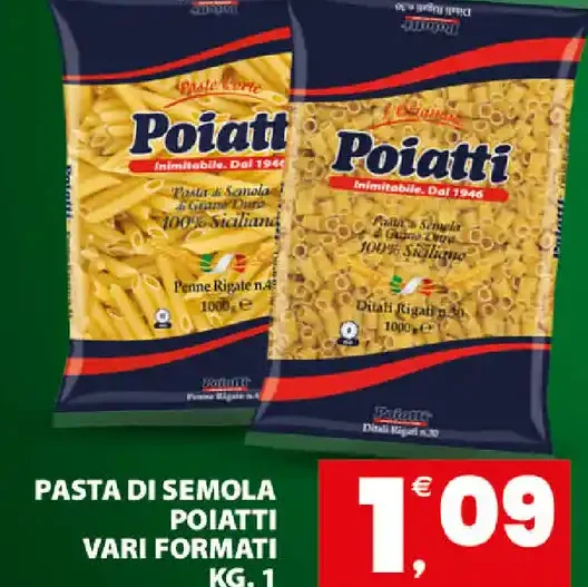 Pasta di semola Poiatti vari formati