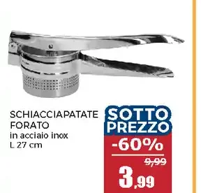 Schiacciapatate forato