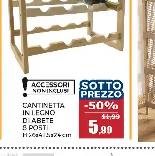 Cantinetta in legno di abete