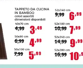 Tappeto da cucina in bamboo