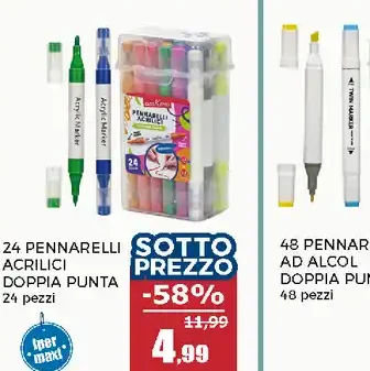 Pennarelli acrilici doppia punta