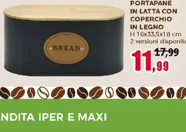 Portapane in latta con coperchio