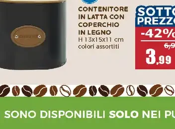 Contenitore in latta con coperchio