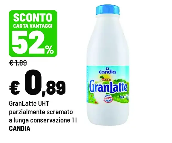 Latte UHT parzialmente scremato