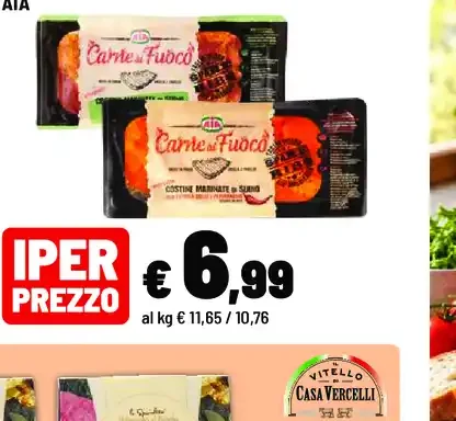 Costine con rosmarino o peperoncino, stinco a lenta cottura