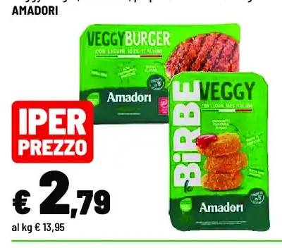 Veggy burger, cotolette, polpette o Birbe Amadori