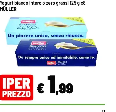Yogurt bianco intero o zero grassi