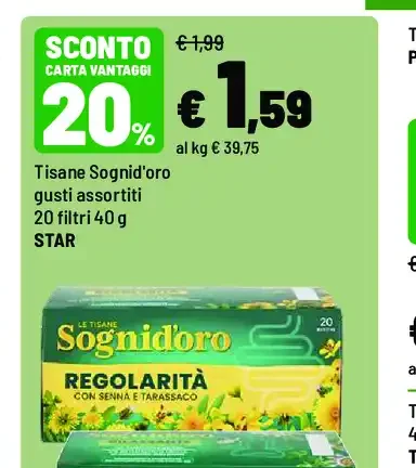 Tisane Sognid'oro assortite