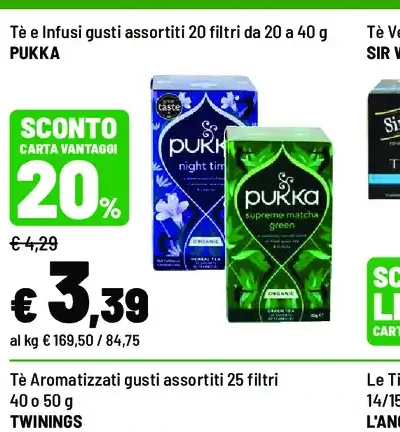 Tè e infusi assortiti