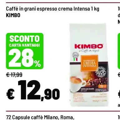 Caffè in grani espresso crema intensa