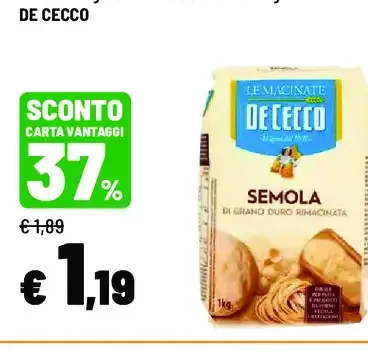 Semola di grano duro rimacinata