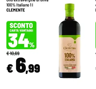 Olio extravergine di oliva 100% italiano