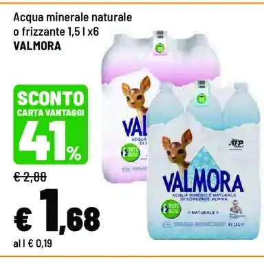 Acqua minerale naturale o frizzante