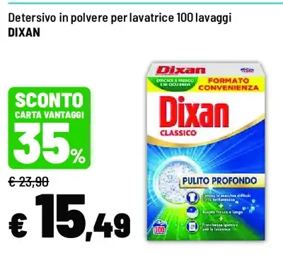 Detersivo in polvere per lavatrice Dixan
