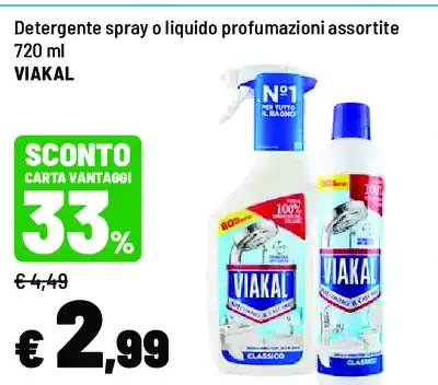 Detergente spray o liquido Viakal