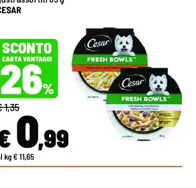 Alimento umido per cani Cesar Fresh Bowls