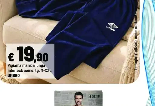 Pigiama manica lunga interlock uomo