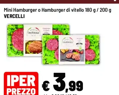 Mini Hamburger o Hamburger di vitello