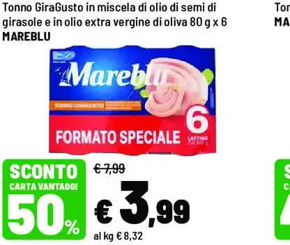 Tonno in olio di semi e oliva