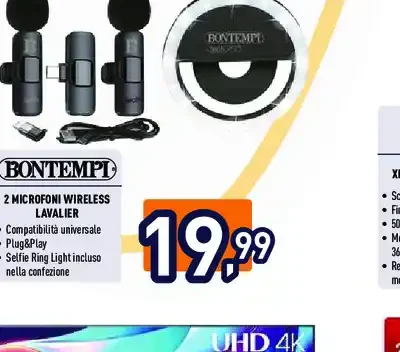 Microfoni wireless lavalier Bontempi