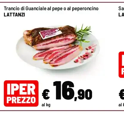 Trancio di guanciale al pepe o al peperoncino