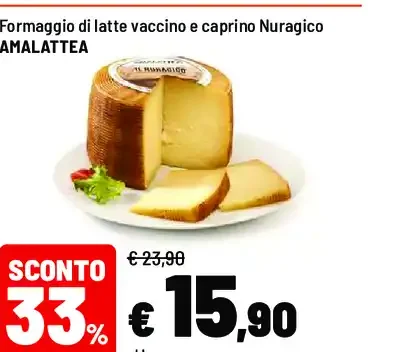 Formaggio di latte vaccino e caprino Nuragico Amalattea