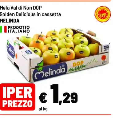 Mela Val di Non DOP Golden Delicious in cassetta Melinda