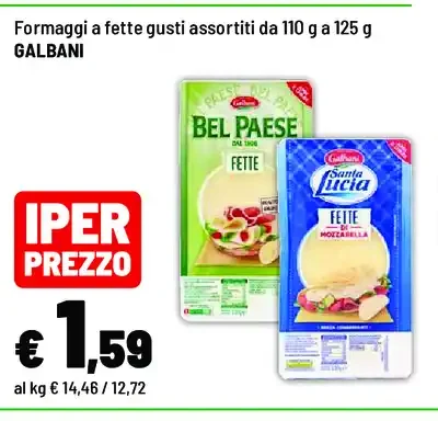 Formaggi a fette assortiti