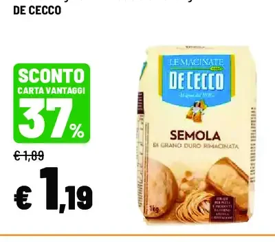 Semola di grano duro rimacinata