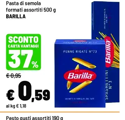 Pasta di semola formati assortiti