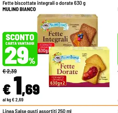 Fette biscottate integrali o dorate