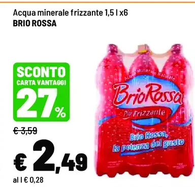 Acqua frizzante Brio Rossa