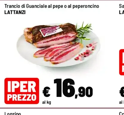 Trancio di guanciale al pepe o al peperoncino