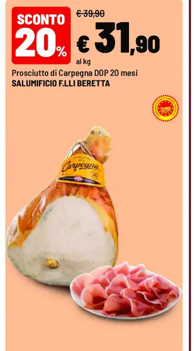 Prosciutto di Carpegna DOP 20 mesi