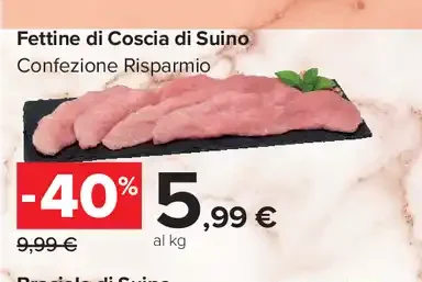 Fettine di coscia di suino