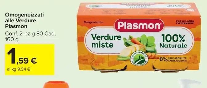 Omogeneizzato alle verdure Plasmon