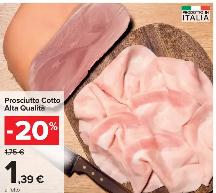 Prosciutto cotto alta qualità