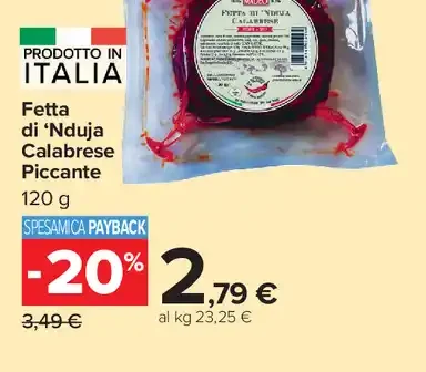 Fetta di ’Nduja Calabrese Piccante