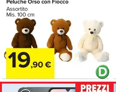 Peluche Orso con Fiocco